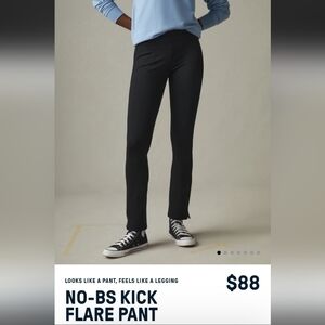 American Giant No-BS Kick Flare Ponte Pant in Black Mid-rise